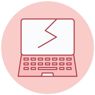 laptop vektör simgesi modern basit illüstrasyon