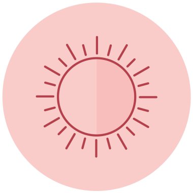 Güneş. Web simgesi basit illüstrasyon
