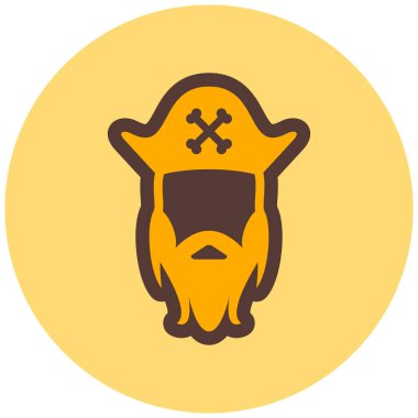 Korsan. Web simgesi basit illüstrasyon