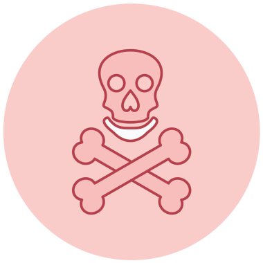 Kafatası. Web simgesi basit illüstrasyon