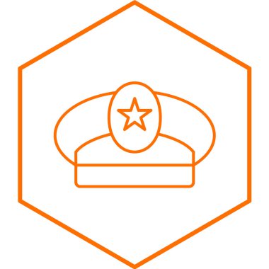 Kaptan kapağı simgesinin vektör illüstrasyonu