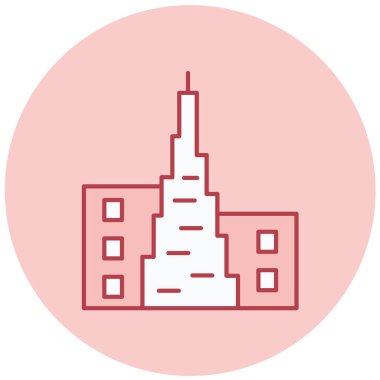 Bina. Web simgesi basit illüstrasyon