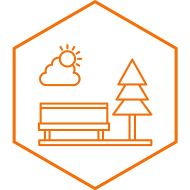 Park simgesinin vektör illüstrasyonu