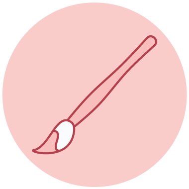 boya fırçası ikonu. Beyaz arkaplanda izole edilmiş web tasarımı için boya fırçası vektör simgelerinin basit çizimi