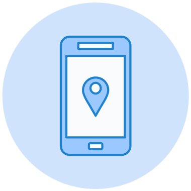 Cep telefonu. Web simgesi basit illüstrasyon