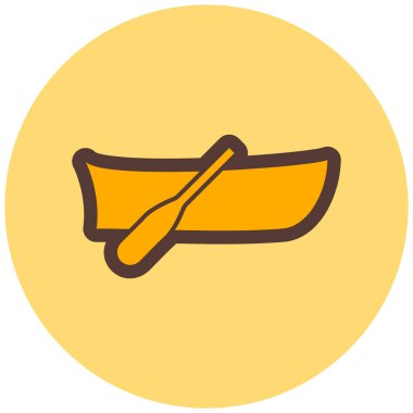 Bir tekne simgesinin vektör illüstrasyonu