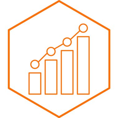 iş grafiği simgesi, vektör illüstrasyonu