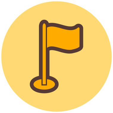 Bayrak. Web simgesi vektör illüstrasyonu