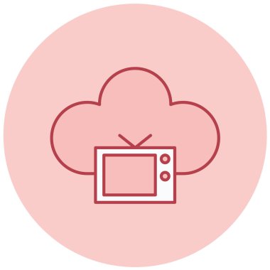 Bulut. Web simgesi basit illüstrasyon