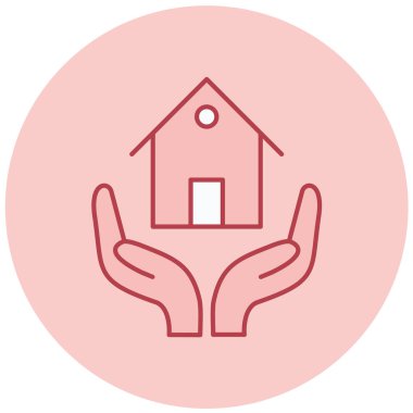 Ev. Web simgesi basit illüstrasyon