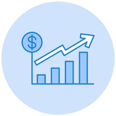 iş grafiği simgesi, vektör illüstrasyonu