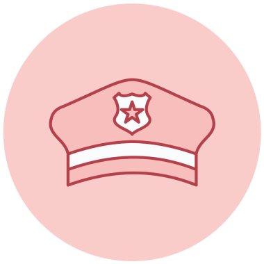 Polis şapka vektör simgesi