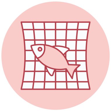 Balık. Web simgesi basit illüstrasyon