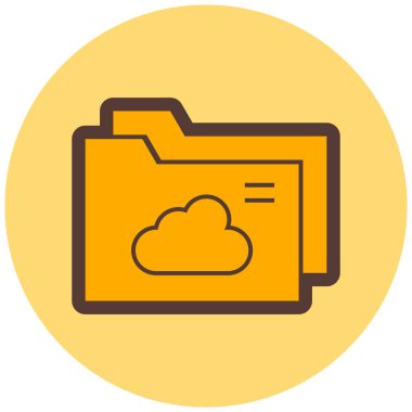 Bulut. Web simgesi basit illüstrasyon