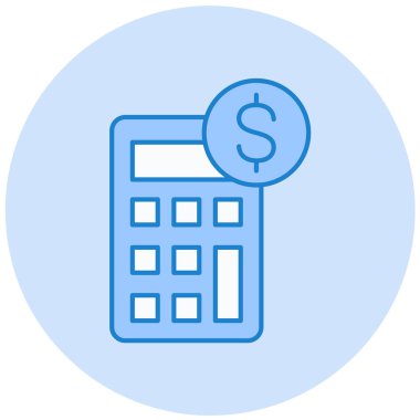 hesap makinesi düz vektör simgesi