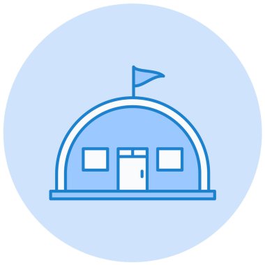 Çadır. Web simgesi basit illüstrasyon