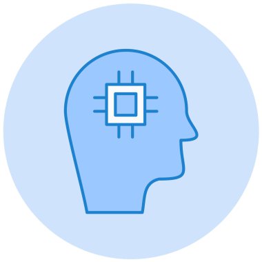 Beyin. Web simgesi basit illüstrasyon