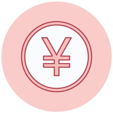 yen. Web simgesi basit illüstrasyon