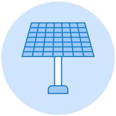 Güneş paneli. Basit resimleme