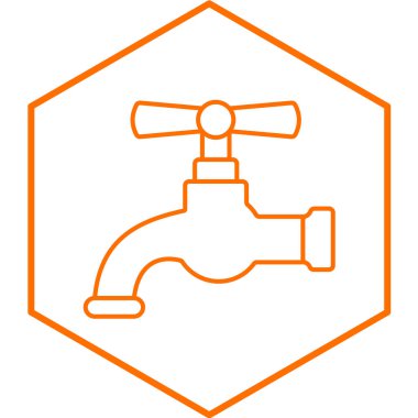 Modern su musluk simgesinin vektör çizimi