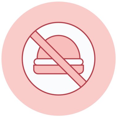 Hiç Hamburger simge vektör çizim