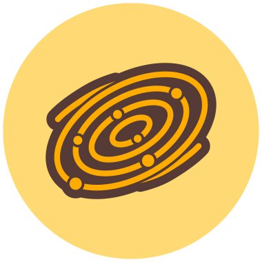 Dairesel bir simgenin vektör illüstrasyonu