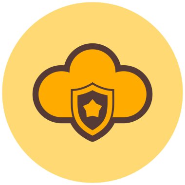 Bulut. Web simgesi basit illüstrasyon