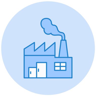 Fabrika. Web simgesi basit illüstrasyon