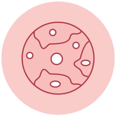 Gezegen. Web simgesi basit illüstrasyon