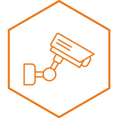 Kapalı devre kamera simgesi. güvenlik sistemi sembolü.