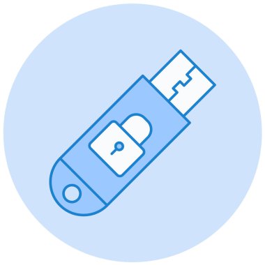 USB flash disk simgesi. vektör illüstrasyonu