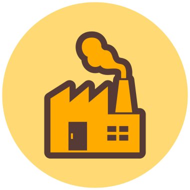 Fabrika. Web simgesi basit illüstrasyon