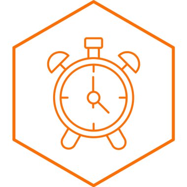 Alarm saat simgesi. Web için alarm saat vektör simgelerinin basit çizimi