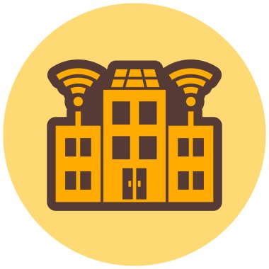 Kablosuz. Web simgesi basit illüstrasyon