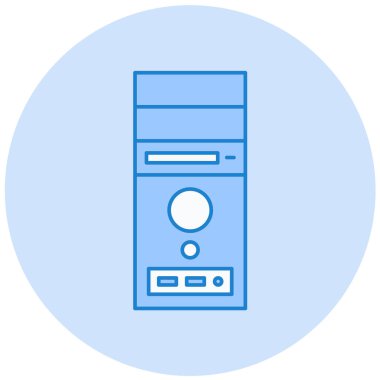 Sunucu. Web simgesi basit illüstrasyon