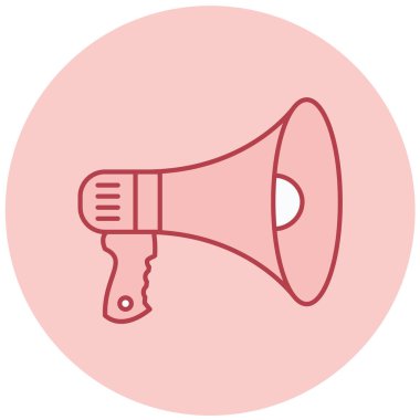 Megafon. Web simgesi basit illüstrasyon