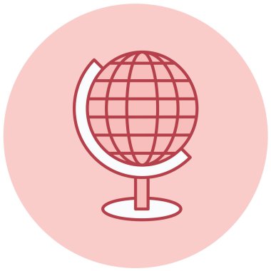 Küre. Web simgesi basit illüstrasyon