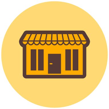 Dükkan. Web simgesi basit illüstrasyon