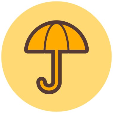 Şemsiye. Web simgesi basit illüstrasyon