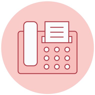 faks. Web simgesi basit illüstrasyon