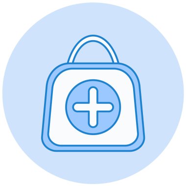 Çanta. Web simgesi basit illüstrasyon