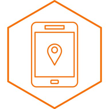 Cep telefonu simgesi, vektör illüstrasyonu