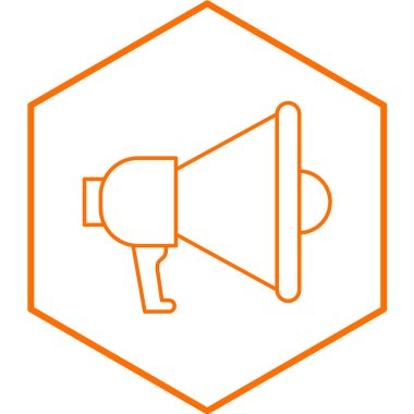 megafon simgesinin vektör illüstrasyonu