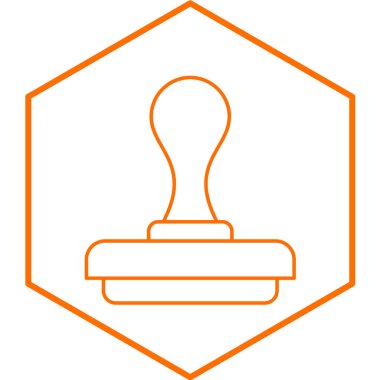 Damga simgesi. Vektör çizim