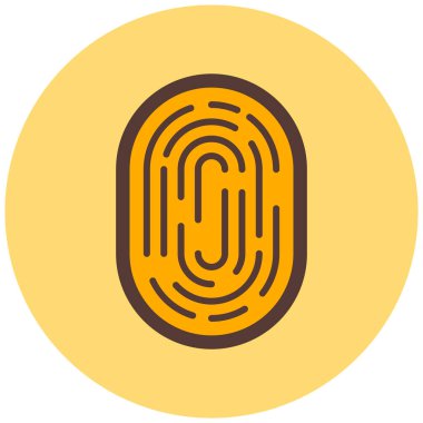 parmak izi vektör simgesi. düz biçim illüstrasyonu