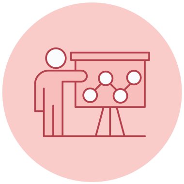 Sunum. Web simgesi basit illüstrasyon