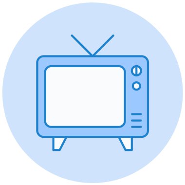 Televizyon. Web simgesi basit illüstrasyon