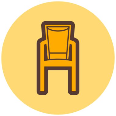 Sandalye. Web simgesi basit illüstrasyon