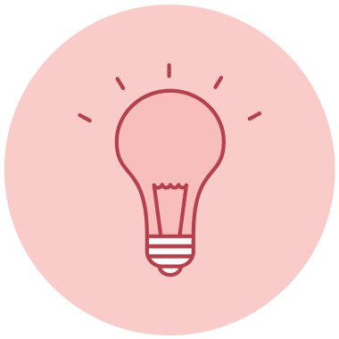 Ampul. Web simgesi basit illüstrasyon