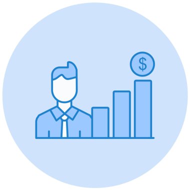 iş yönetimi simgesi vektör illüstrasyonu